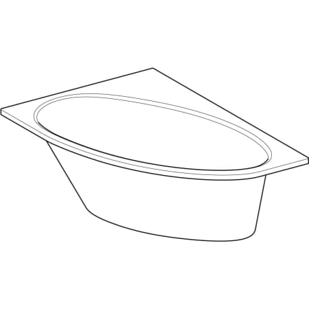 657350000 Асимметричная ванна Geberit Renova Geberit  - Вид №1