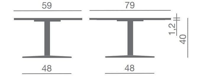 Круглый низкий журнальный столик в HPL Kastel Kaleox ARCH-00134903 - Вид №4