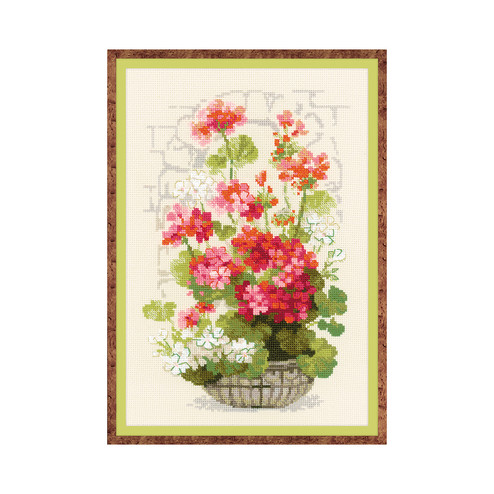 1503 Набор для вышивания Герань 30 х 21 см RIOLIS Сотвори Сама 