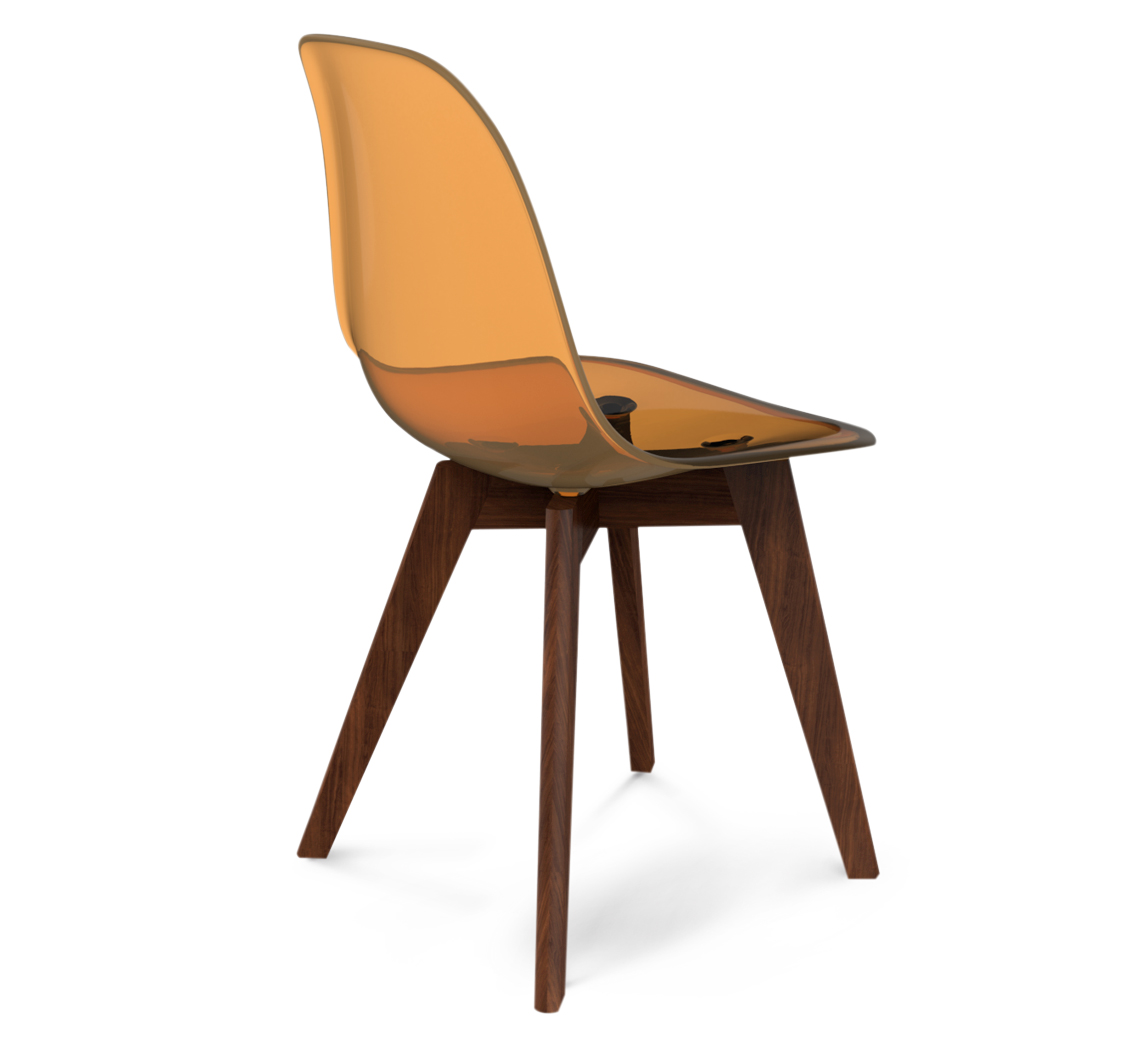 Стул DSW кофейный S39 (eames style) SHEFFILTON EAMES STYLE 015604 Оранжевый  - Вид №2