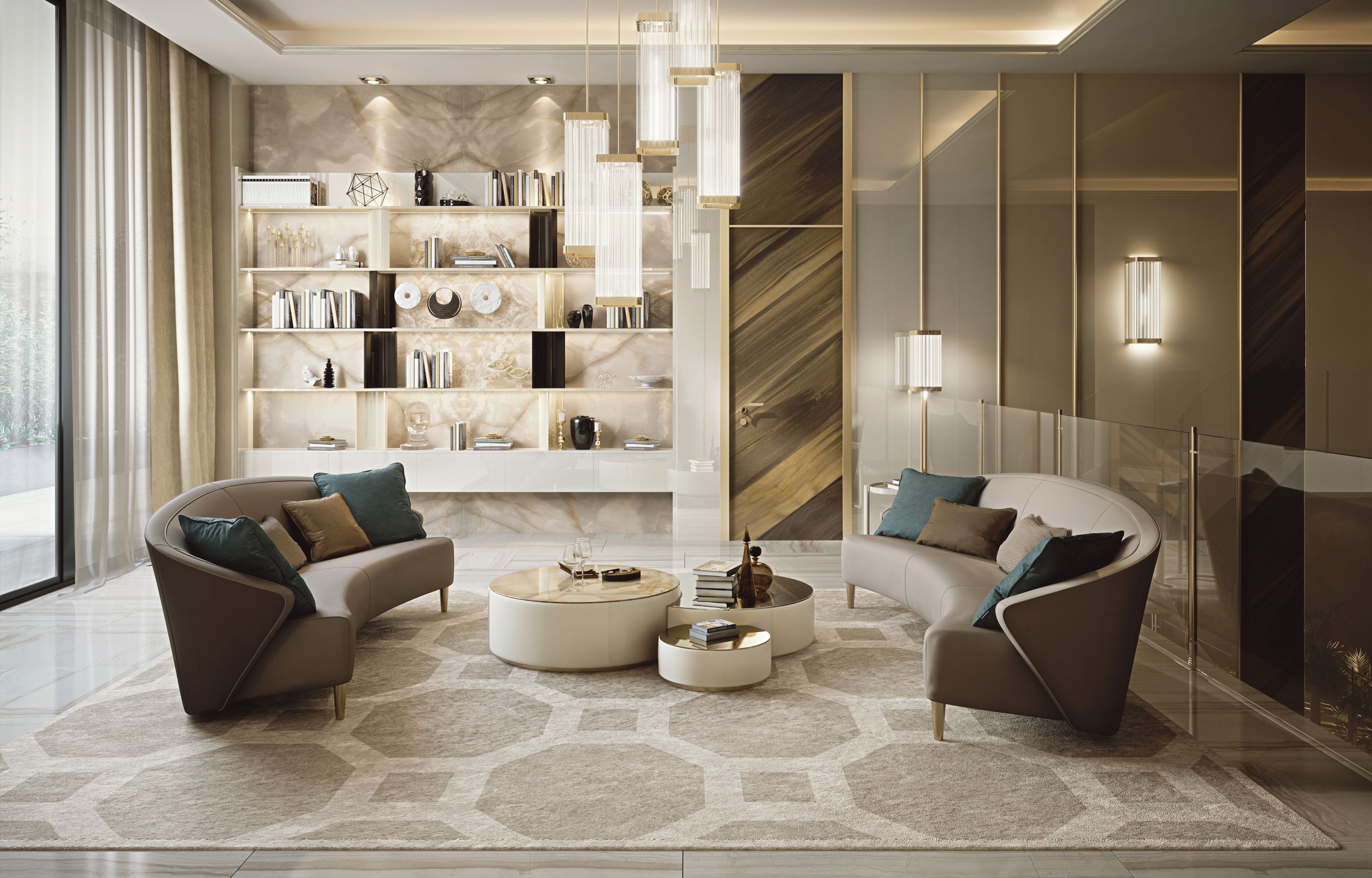 Прямоугольный ковер ручной работы из ткани Bizzotto Italia Atmosphera ARCH-00115158 - Вид №1