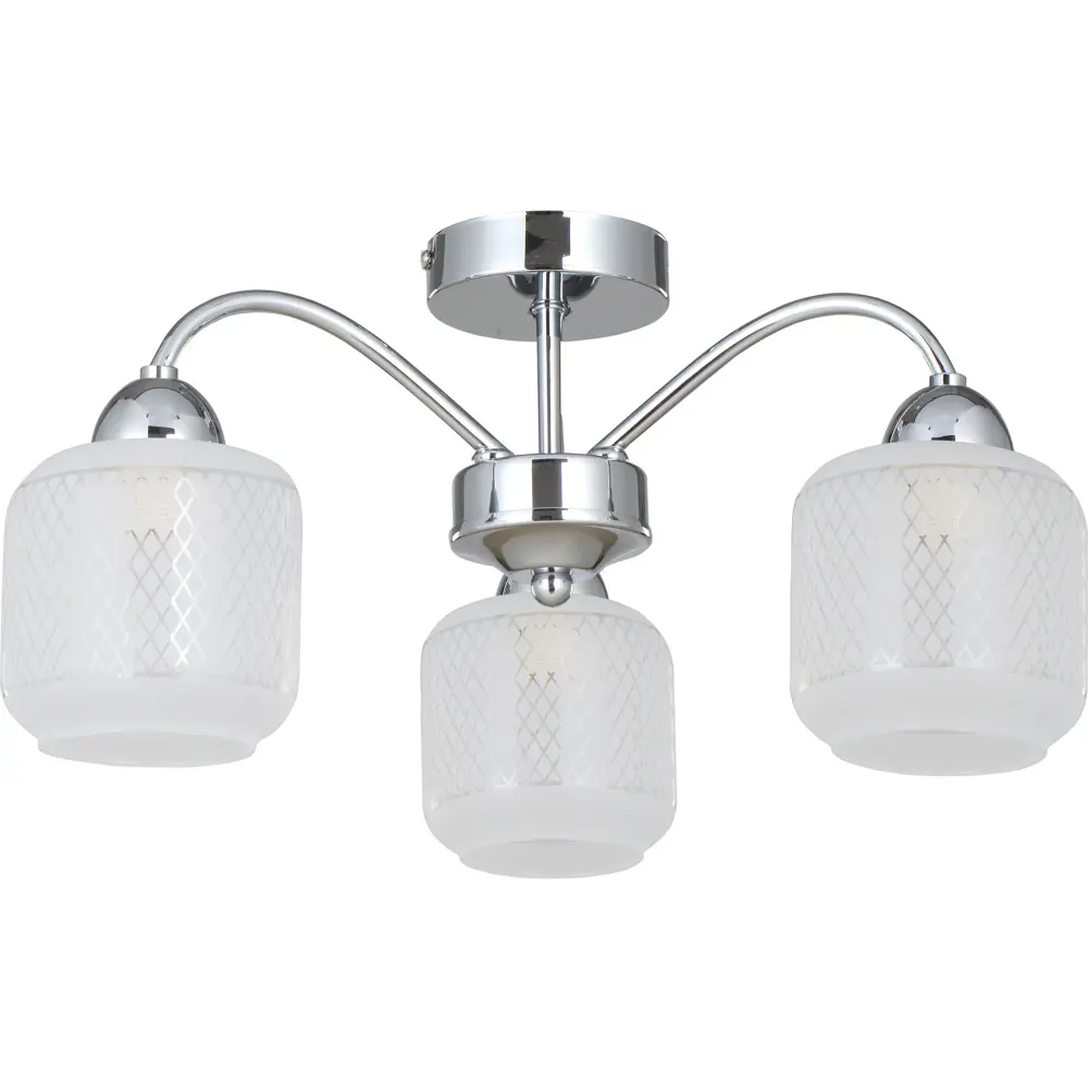 Люстра Modern 3xE14x40 Вт, стекло, цвет хром 18418747 STLM-2076810 Santreyd 