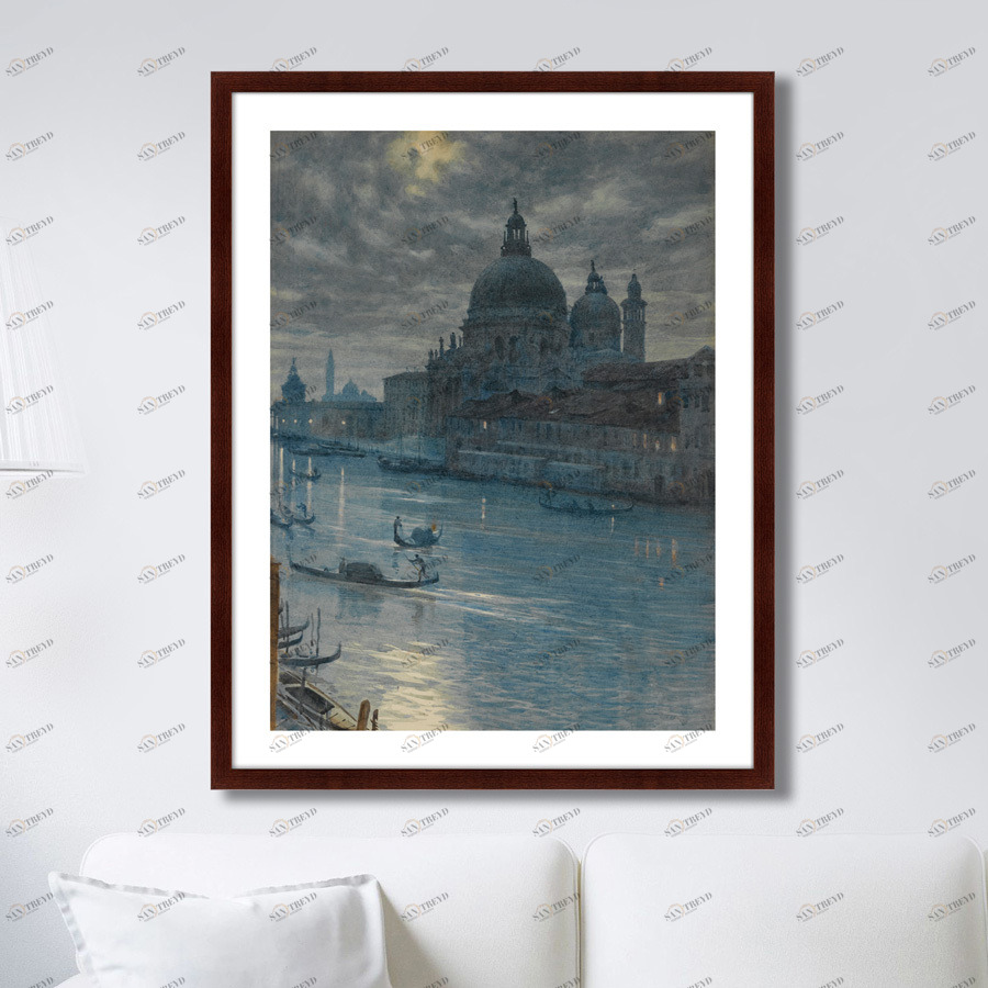 Картина: A MOONLIGHT SCENE, VENICE, 1879г. КАРТИНЫ В КВАРТИРУ  264213 Разноцветный 