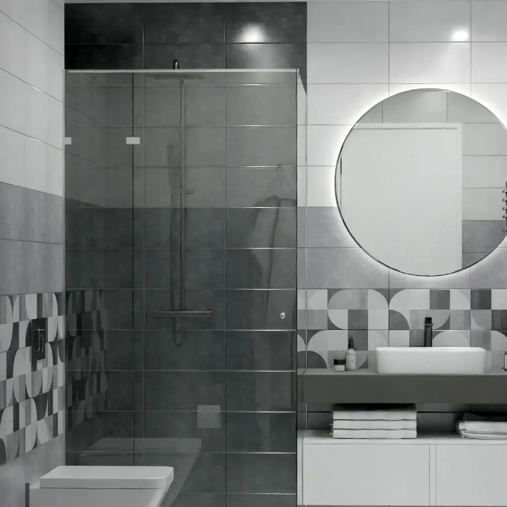 Нефрит-Керамика Флисс — настенная плитка графит для стильного интерьера 89232590