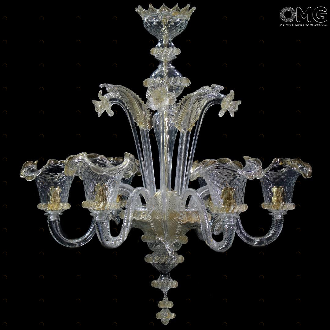 4796 ORIGINALMURANOGLASS Люстра Элегантная - золото 24кт - муранское стекло OMG  см CLASSICO