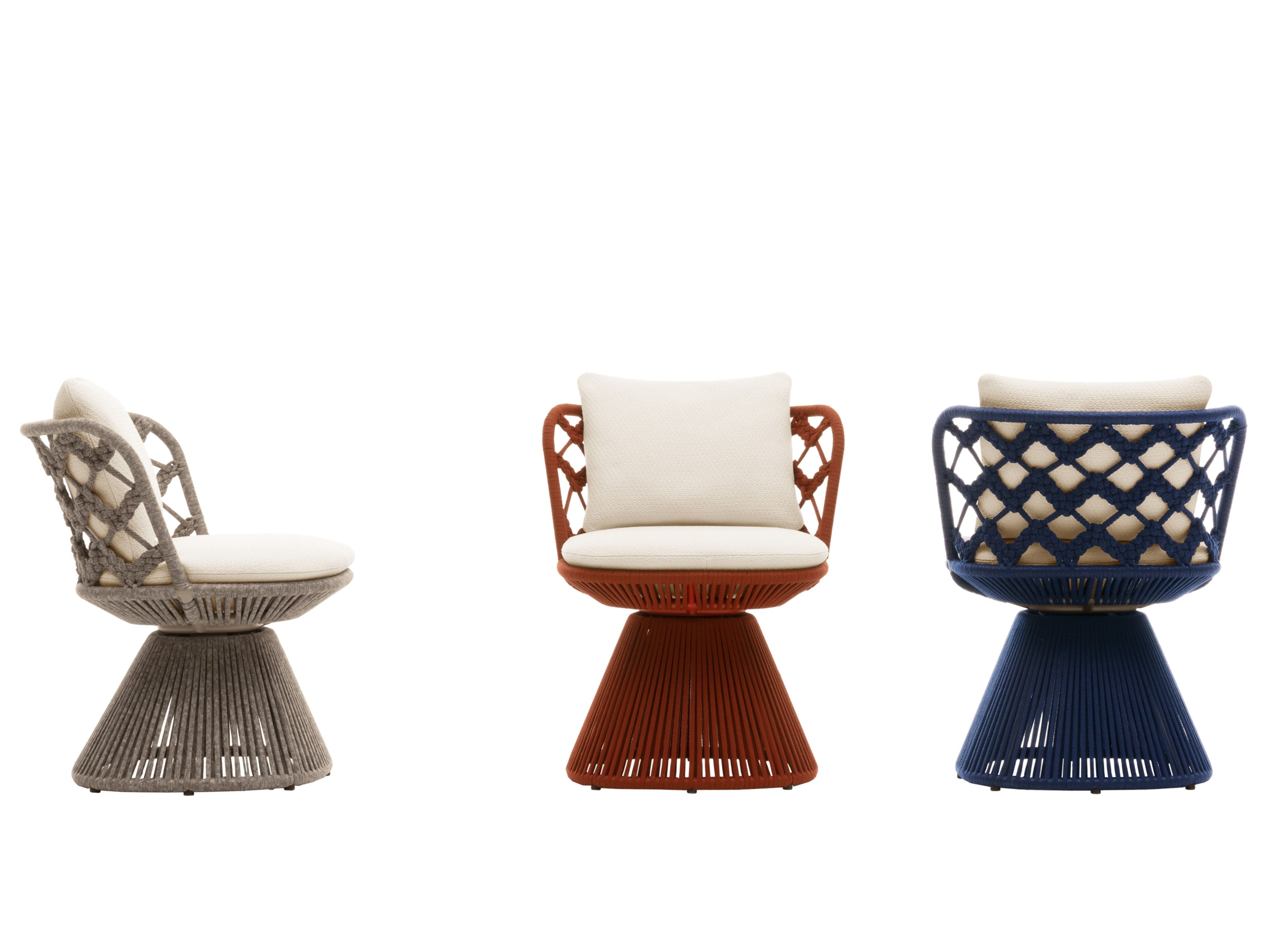 Алюминиевый садовый стул и полипропиленовые ленты B&B Italia Outdoor FLAIR O' ARCH-00018018