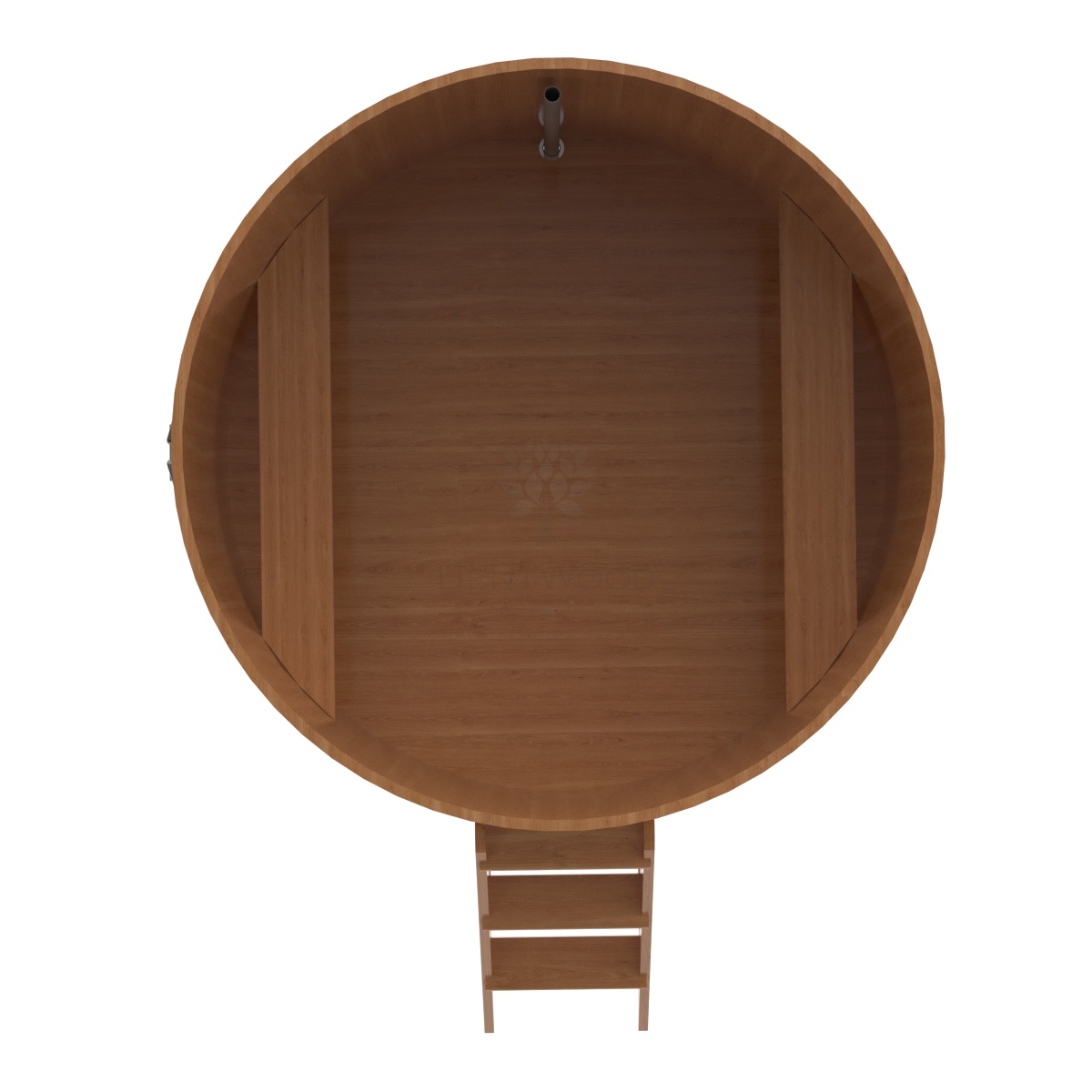 1339 Купель круглая из дуба d=1,80х1,2 натуральная Alyarus  - Вид №4