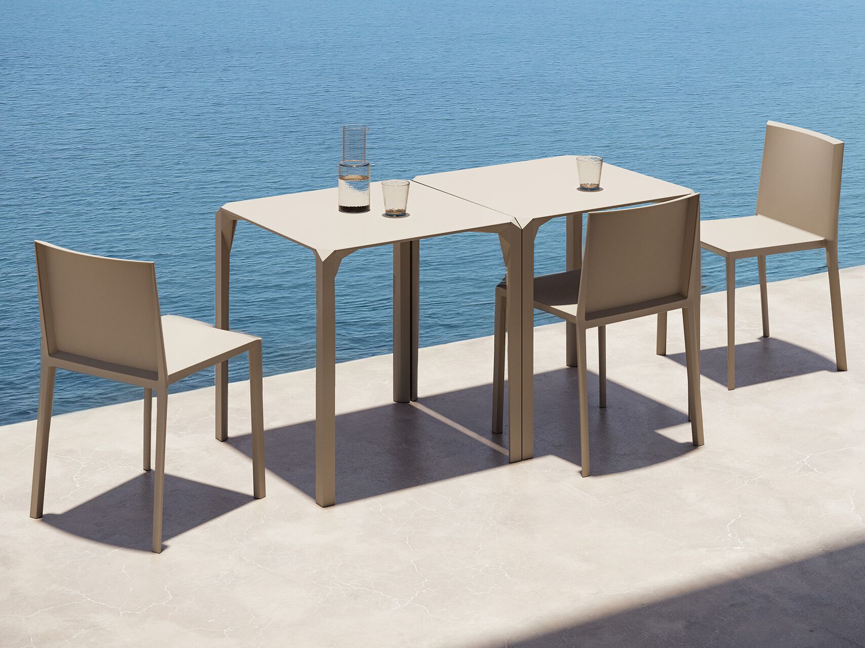 Квадратный садовый стол из полипропилена Vondom кварц ARCH-00080858 - Вид №3