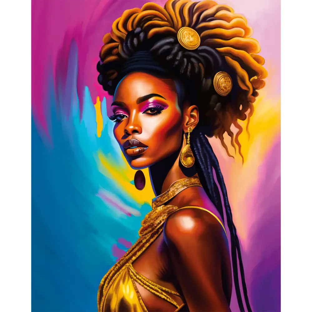 Картина на стекле Postermarket Красочная леди 40x50 см 87890643 STLM-2130178 