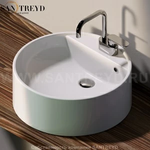 5050A9016 Накладная раковина на столешницу  круглая Ceramica Flaminia Twin
