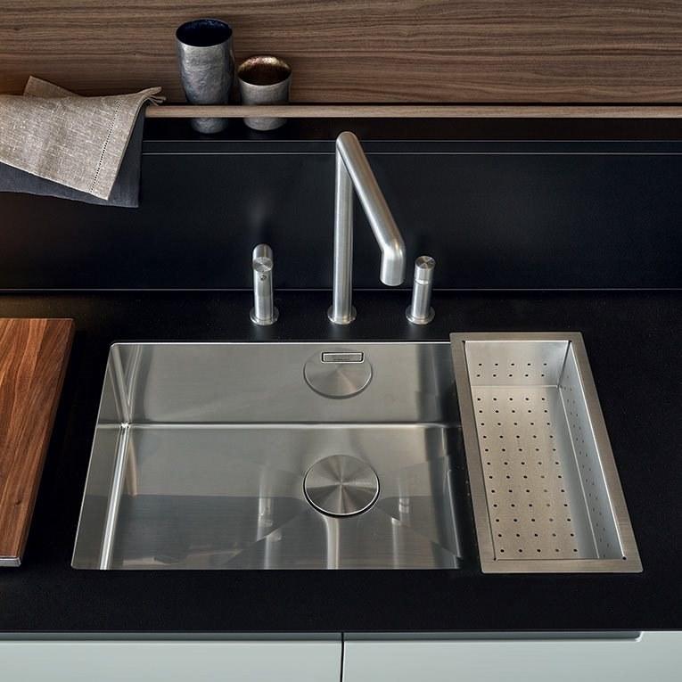 Poliform Кухня из стали и дерева с полуостровом sun-id-1424834 - Вид №33