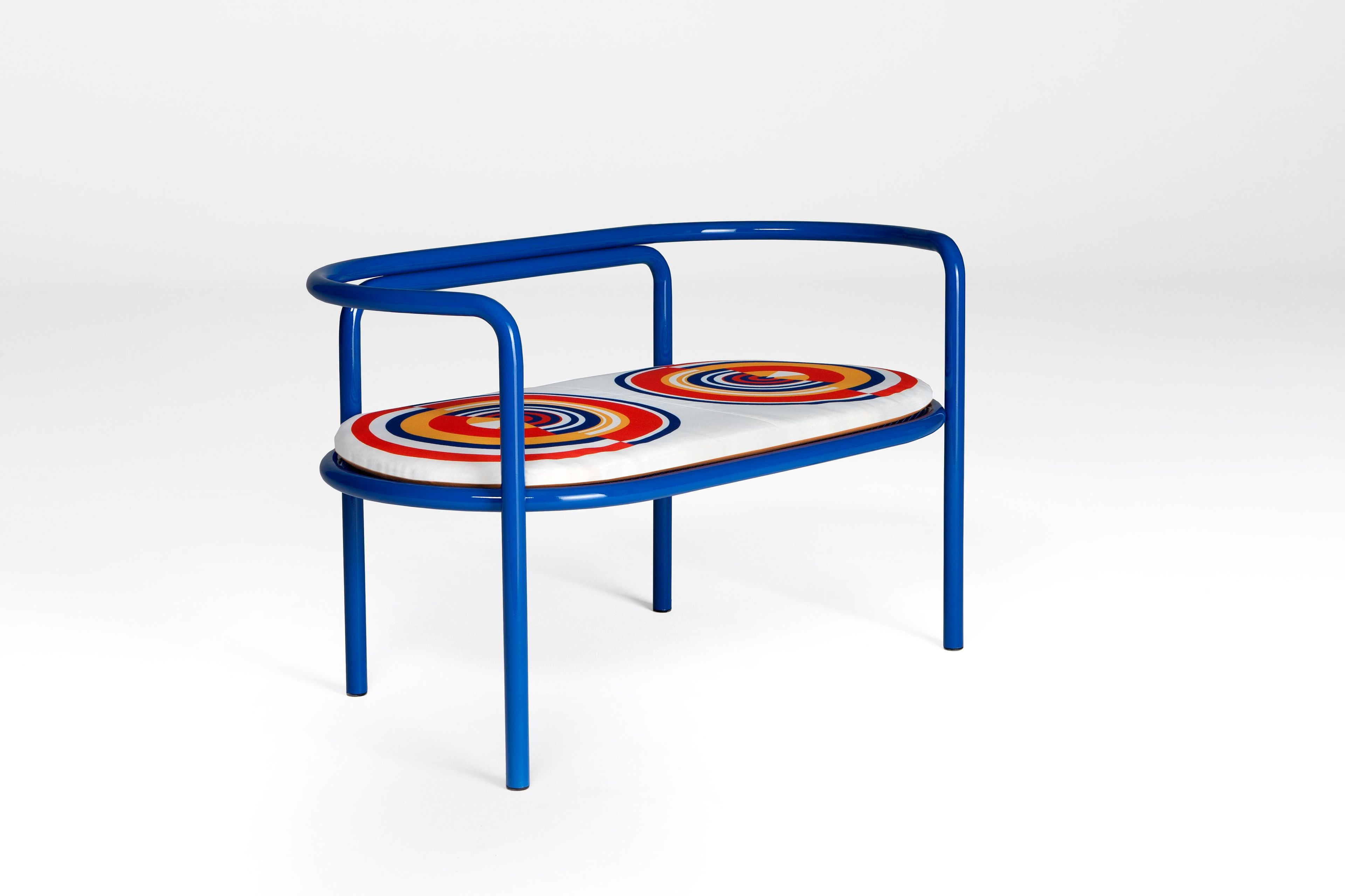 Стальная садовая скамейка с порошковым покрытием со спинкой Exteta Locus Solus ARCH-00137745 - Вид №1