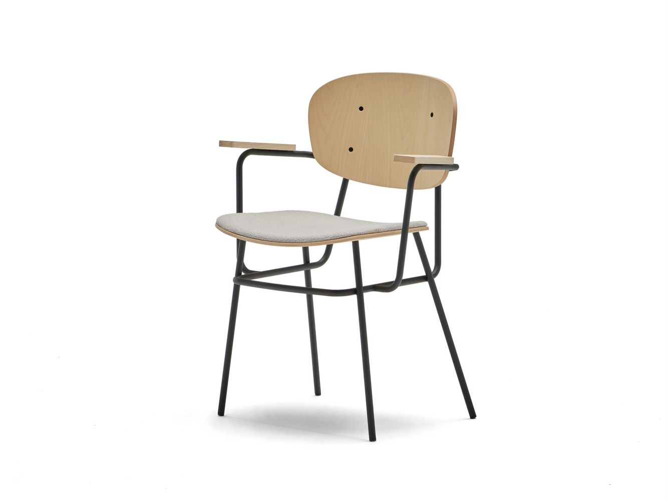 Стул из ясеня с подлокотниками и встроенной подушкой Blasco&Vila Fosca ARCH-00124056 - Вид №1