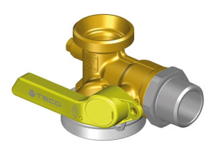 Однотрубный прямой и запорный клапан газового счетчика резьбовая версия для фитингов DIN 3436