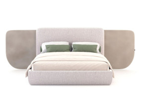 Мягкая кровать из ткани