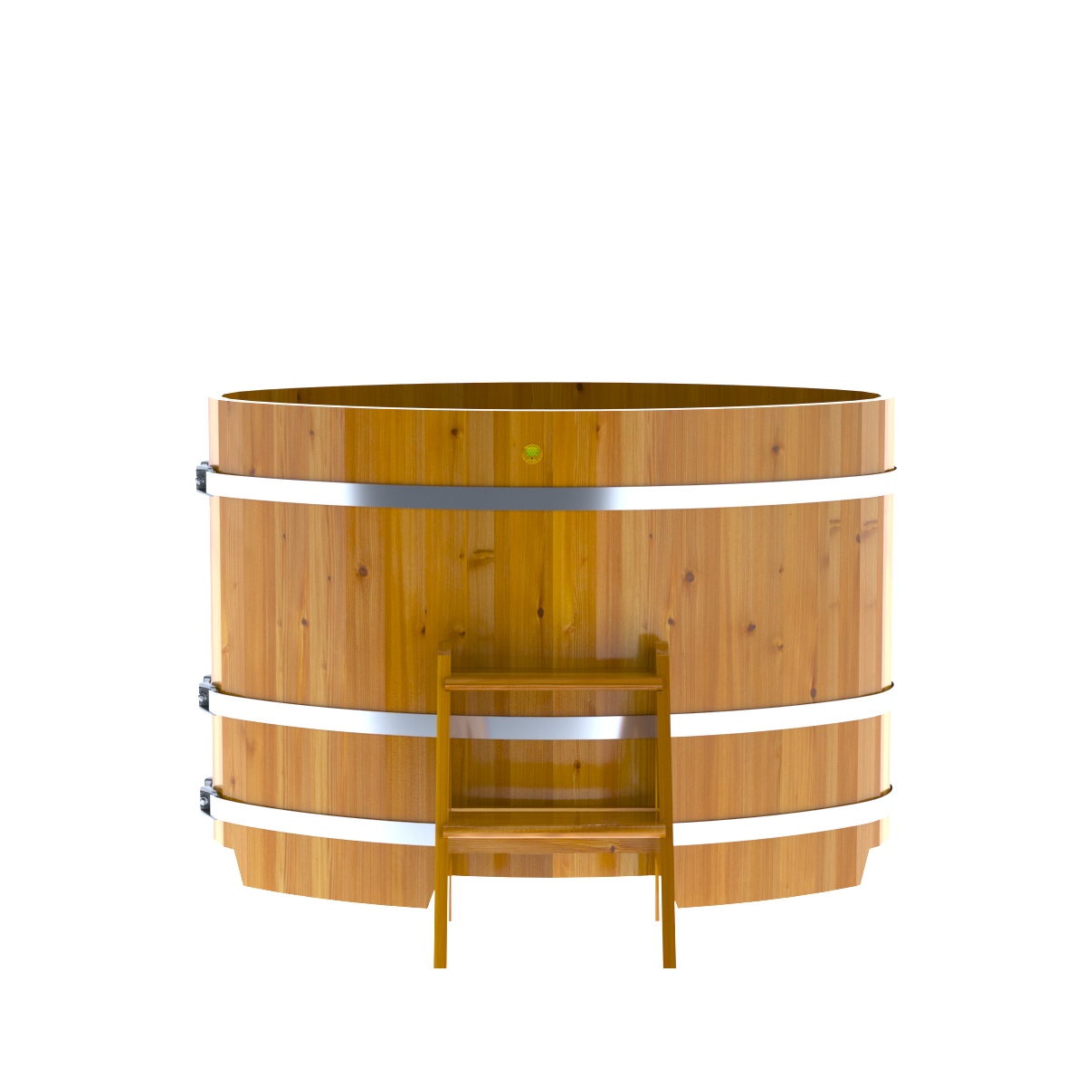 2177 Купель овальная из лиственницы Рустик 0,80х1,42х1,0 натуральная Alyarus  - Вид №3