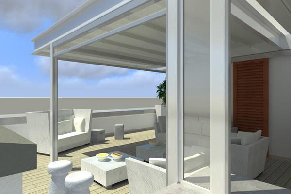 CAGIS Пергола из нержавеющей стали со сдвижной крышкой sun-id-1408845 - Вид №1