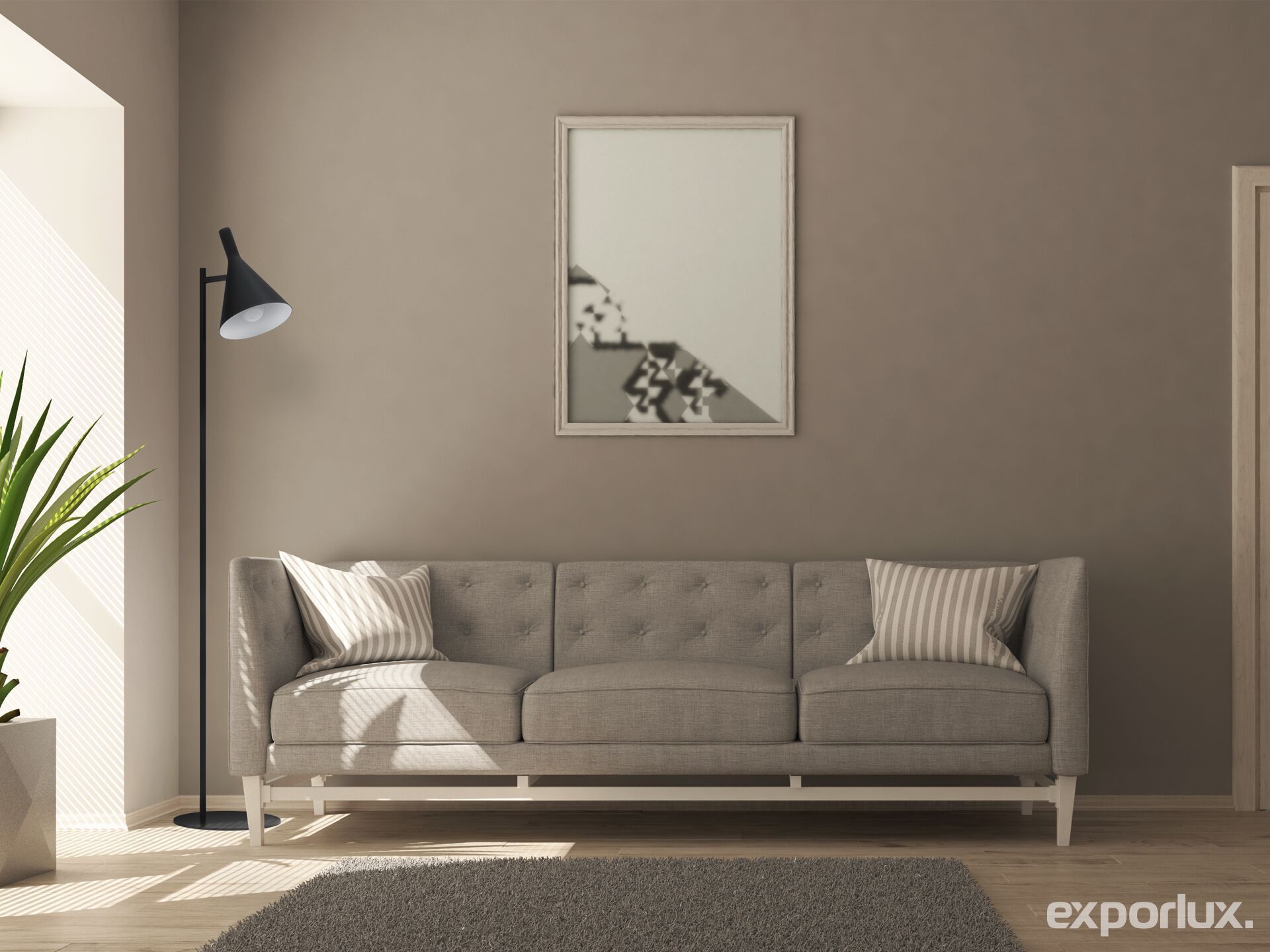 Регулируемый торшер из алюминия с термокрытием Exporlux OZ SA ARCH-00026566