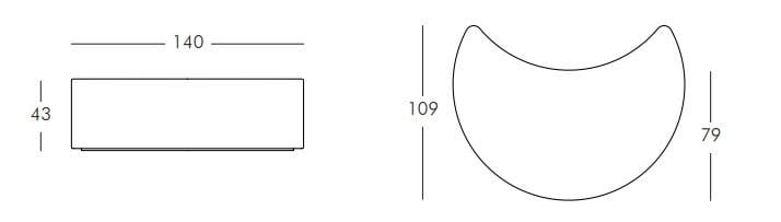 Светящаяся садовая скамейка из полиэтилена SLIDE MOON ARCH-00153334 - Вид №6