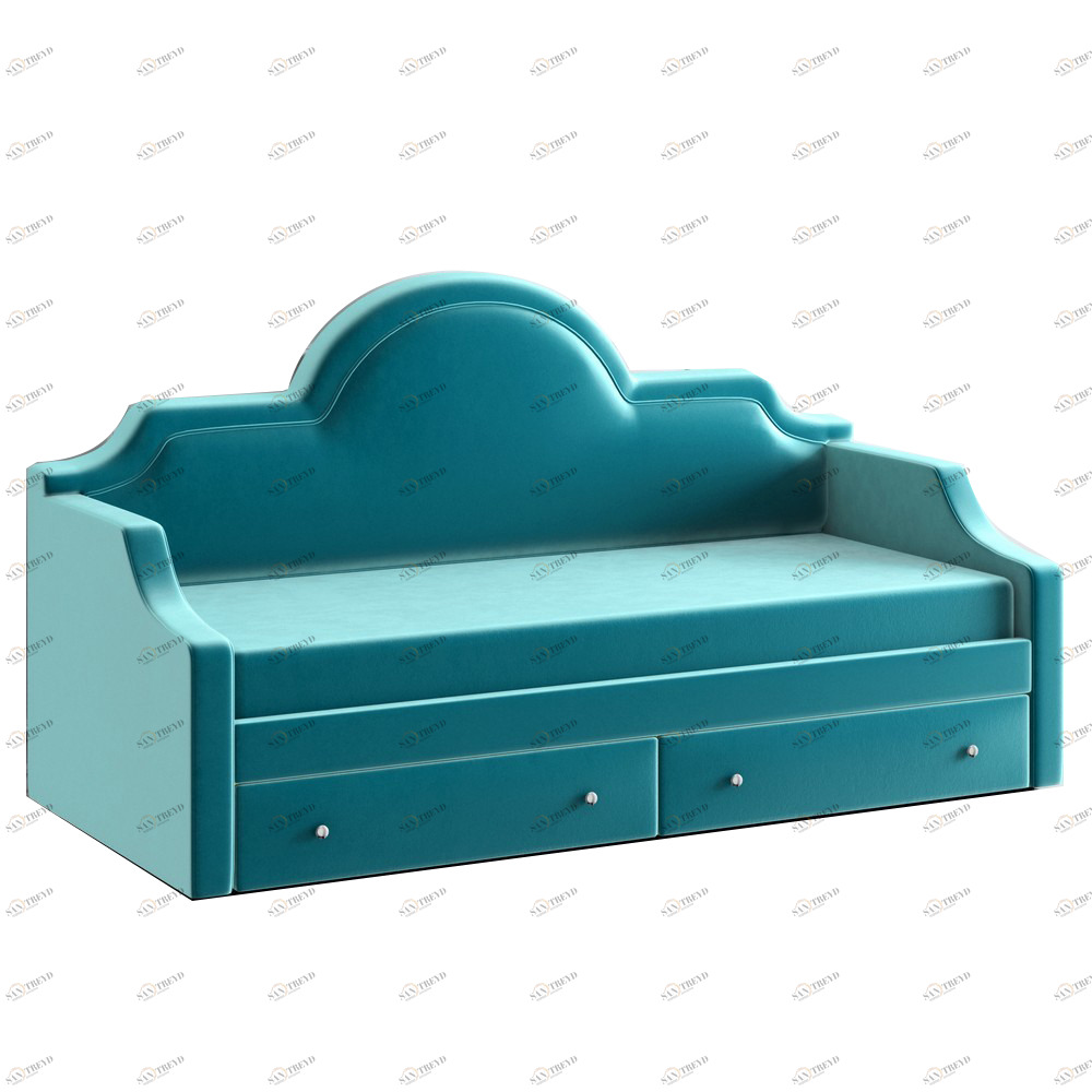 Диван-кровать детский с 2 выдвижными ящиками 90х190 см бирюзовый DayBed KREIND DAYBED 00-3879969 Голубой Santreyd 