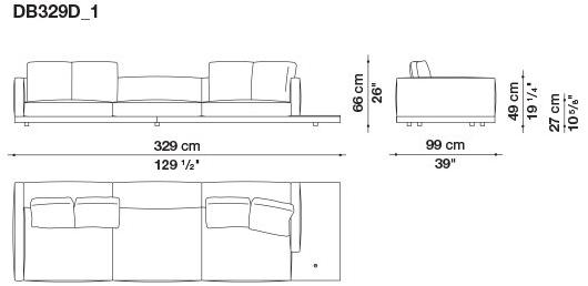 B&B Italia Кожаный диван Dock sun-id-1441060 - Вид №113