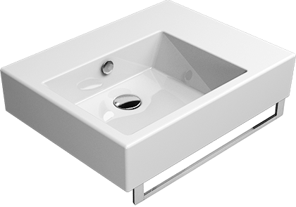 8938111 Подвесная раковина настенная овальная GSI ceramica Kube белая - Вид №1