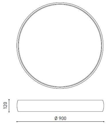 Arkoslight Светодиодный потолочный светильник с диммером Drum sun-id-1387339 - Вид №21