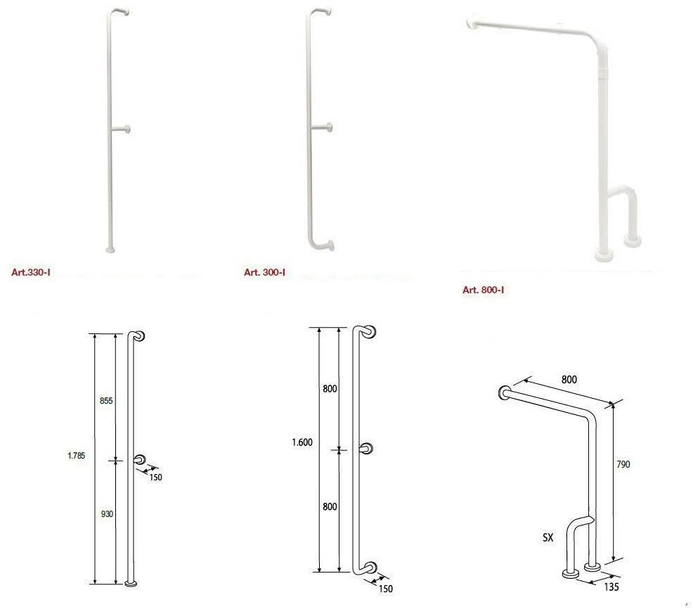 Saniline Поручень фиксированный вертикальный из стали Verniciata sun-id-1488933 - Вид №1