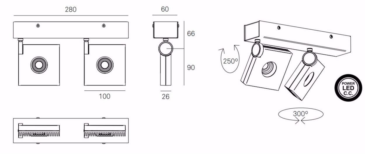 Milan Iluminacion Точечный настенный светодиодный светильник с диммером Bridge 6353 - Вид №2