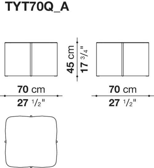 Журнальный столик из дуба B&B Italia Tufty Time ARCH-00019523 - Вид №2