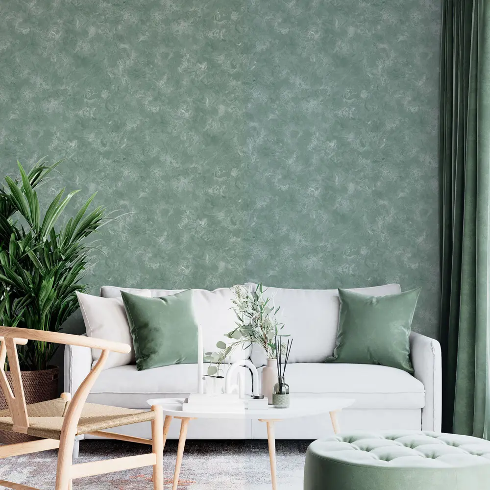 Флизелиновые обои Wallsecret Peru с зеленым фоном для элегантного интерьера 89372716 STLM-1376184 - Вид №3