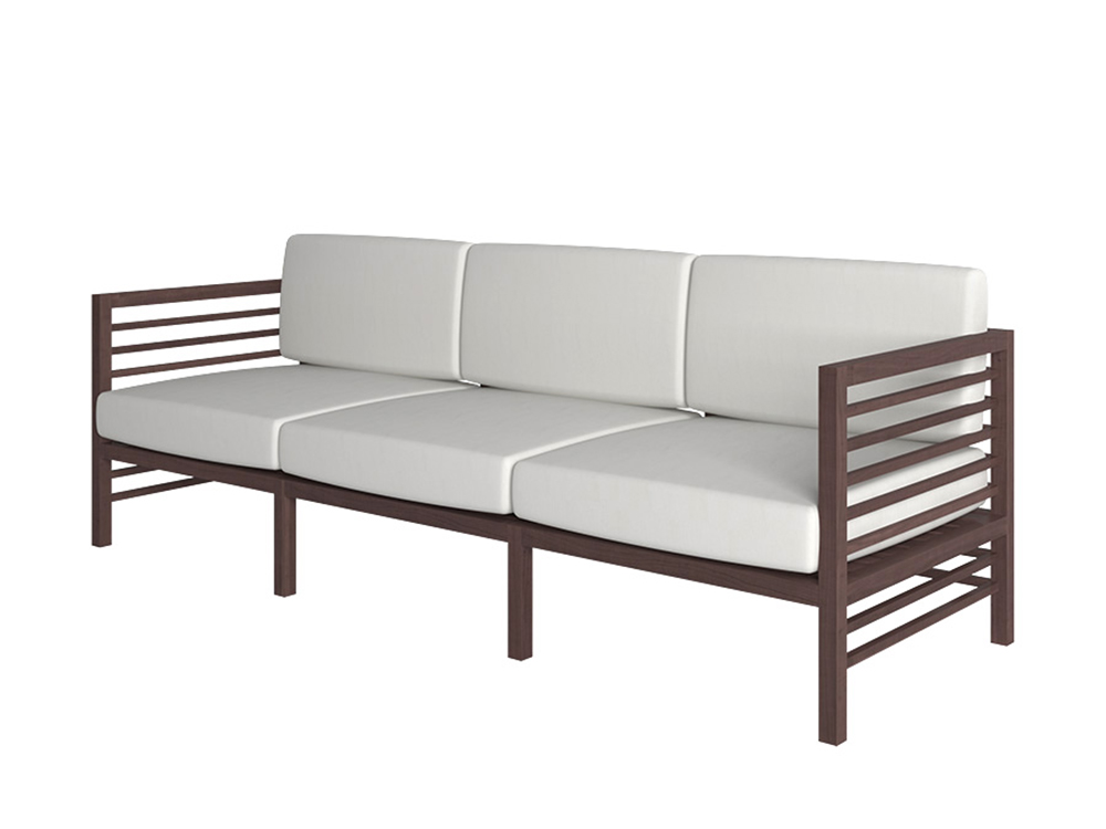 Уличный диван белый "Tenerife" FURNITERA TENERIFE 120375 Белый;коричневый  - Вид №1