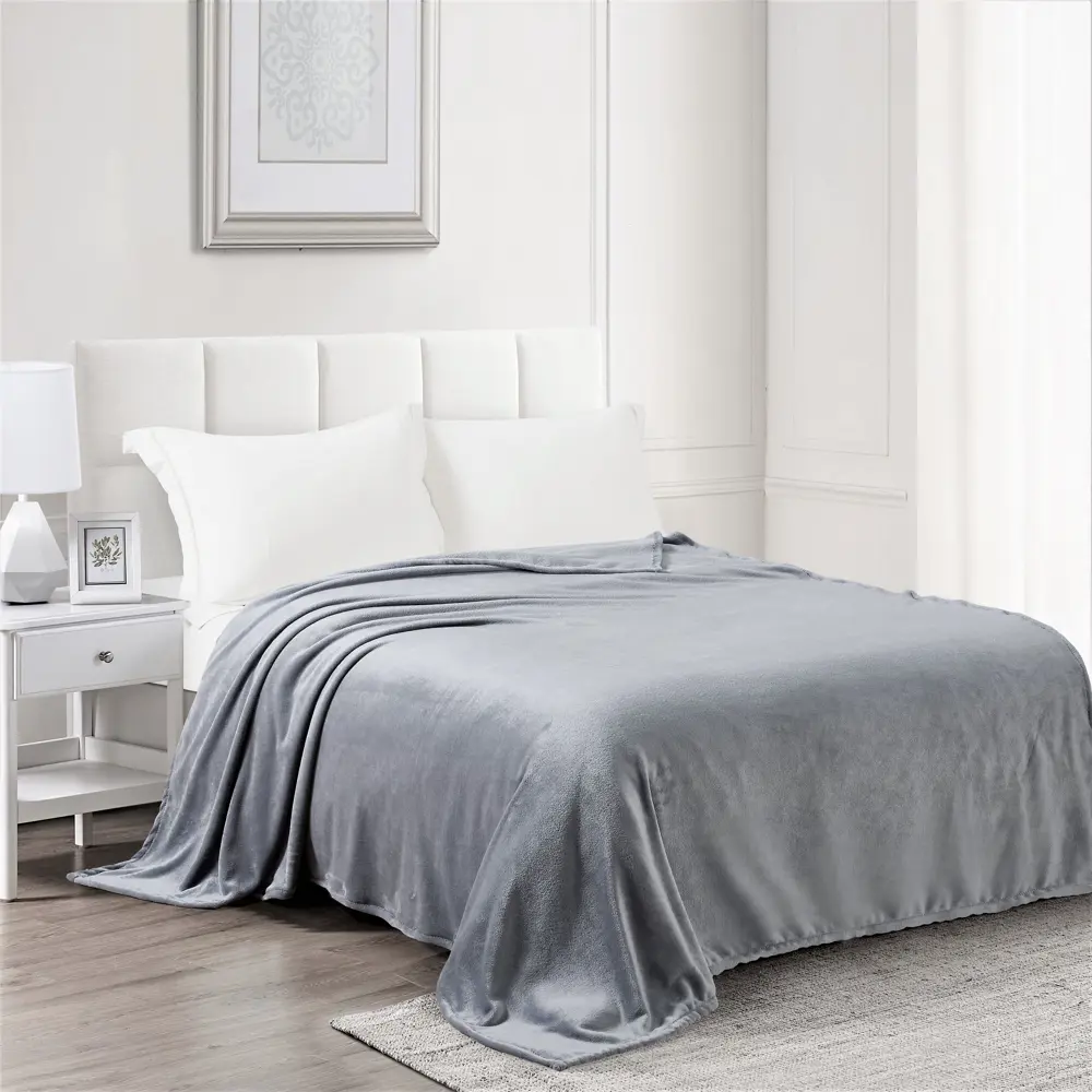 Плед 150x200 см микрофибра цвет серый 89672646 STLM-2079830 Santreyd Плед Микрофибра - Вид №4