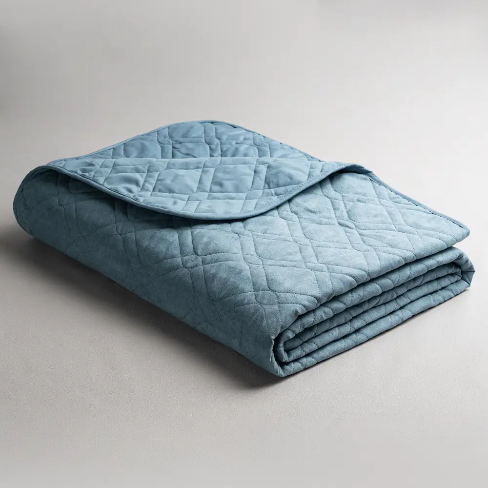 Покрывало Бельвита 220x240 см замша цвет серебристый STLM-2099918