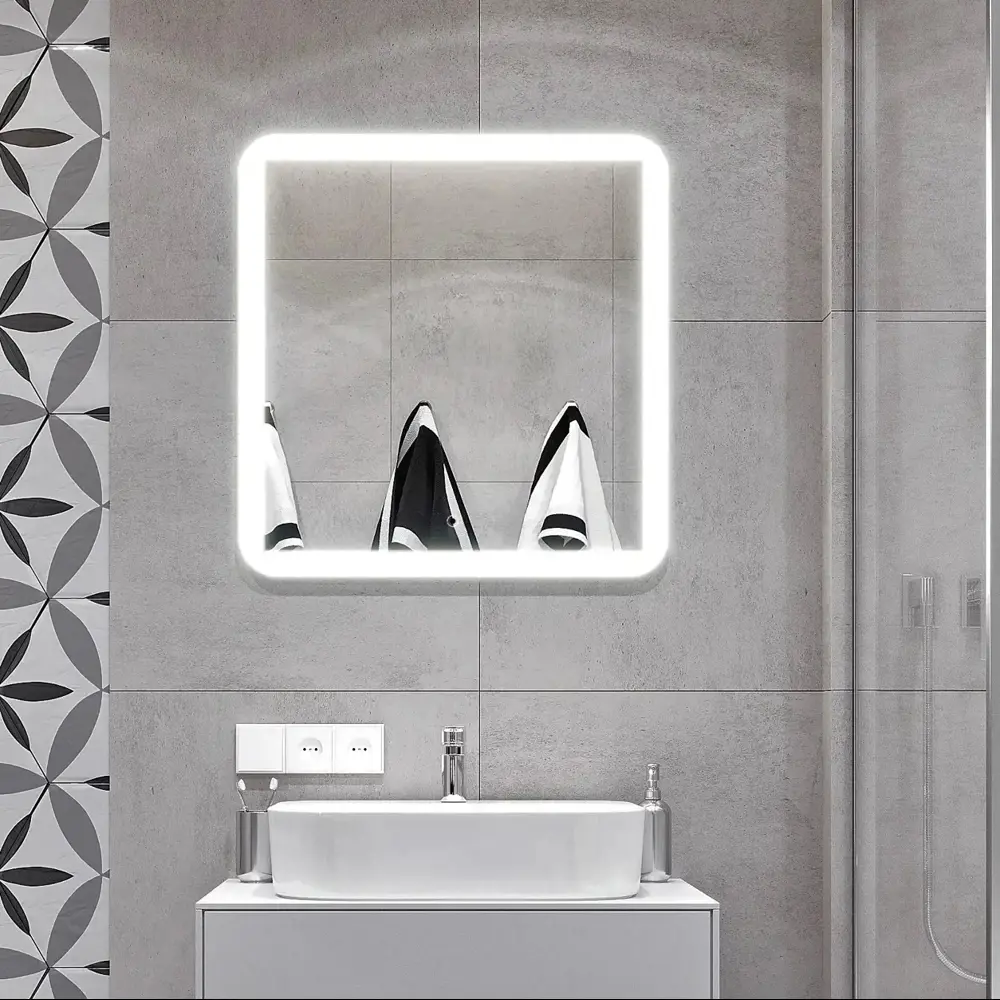 Зеркало OMEGA GLASS «Вилен» с LED-подсветкой и сенсорным диммером 82490264 STLM-0028411