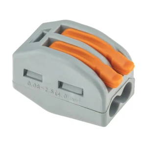 Клеммы соединительные монтажные с рычажком Duwi СМК 222-412 2-проводные 4мм² серые 5шт 26609 9