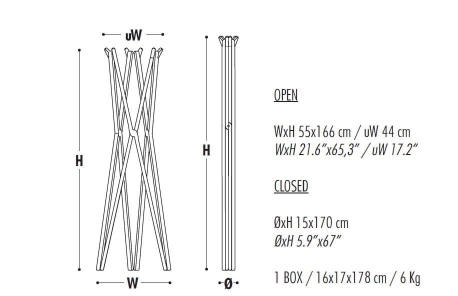 Напольная вешалка из массива дерева isOnAir Bertoncini ARCH-00148094 - Вид №6