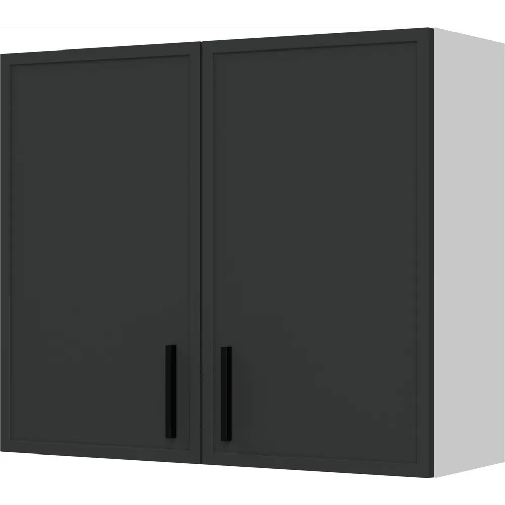 Кухонный шкаф навесной Неро 80x67.6x29 см МДФ цвет графит 86584921 STLM-2138877 DELINIA - Вид №1