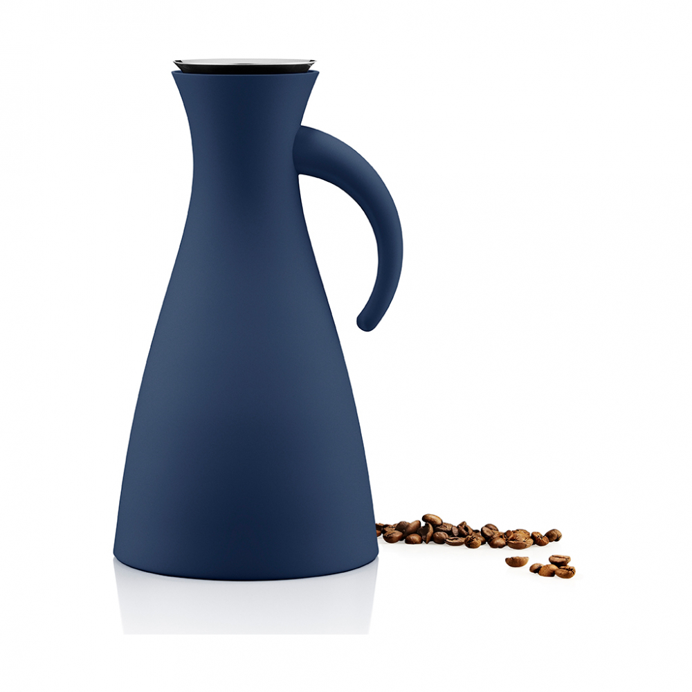 EVA SOLO 502804 Термокувшин Vacuum, 1 л, высокий, тёмно-синий Пластик, боросиликатное стекло, силикон  - Вид №1