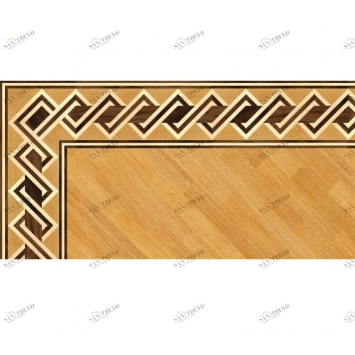 Художественный паркет Da Vinci Паркетный Бордюр 26-140 Орех Европейский (Грецкий) Селект (Гладкая) 1000х200 мм 26011140