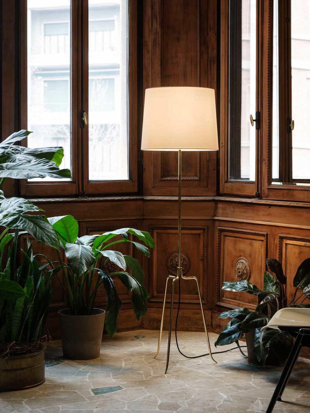 Торшер из металла и шелка Kalmar DREISTELZ ARCH-00116157 - Вид №4