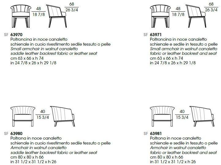 Giorgetti Кожаное кресло с подлокотниками Aura sun-id-1376005 - Вид №4
