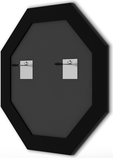 BY 3825 Зеркало в багетной раме - травленая бронза 99 mm EVOFORM Octagon - Вид №1
