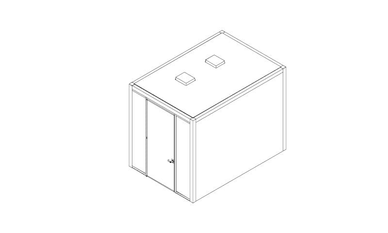 Многосторонняя акустическая офисная кабина со встроенным освещением Quadrifoglio Group дизайн-офис ARCH-00017904 - Вид №15
