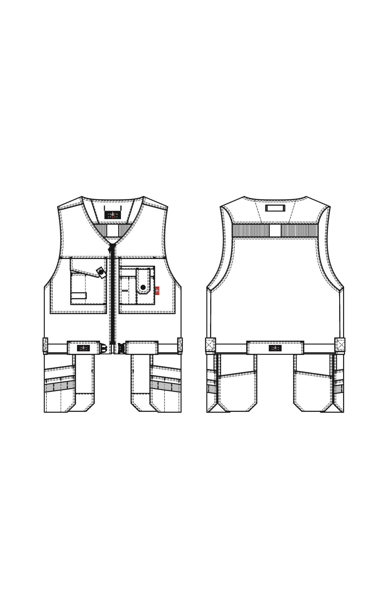 62599 Жилет  черный Union Space  Летняя спецодежда  размер 52-54  - Вид №2
