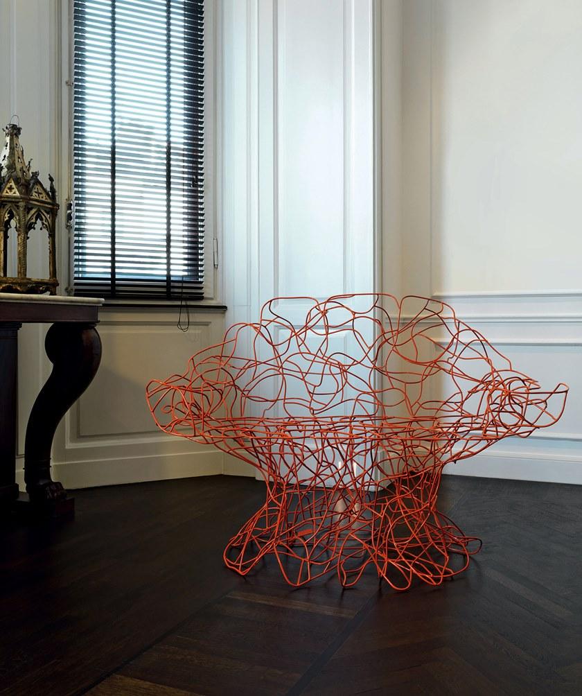 edra Кресло из гнутой вручную проволоки из нержавеющей стали Corallo Col010 - Вид №2