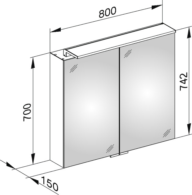 13603171301 Зеркальный шкаф KEUCO Royal L1 - Вид №3