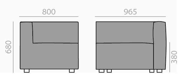 Модульный тканевый диван Andreu World гайка ARCH-00088677 - Вид №6