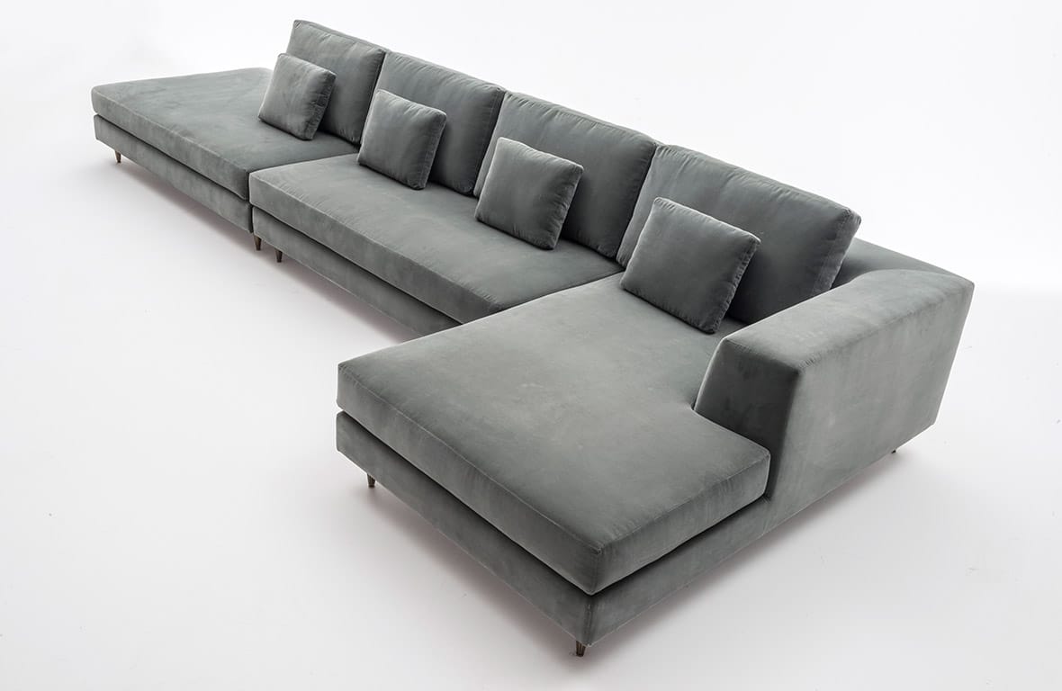 Тканевый диван с полуостровом OAK Милан ARCH-00130890 - Вид №1