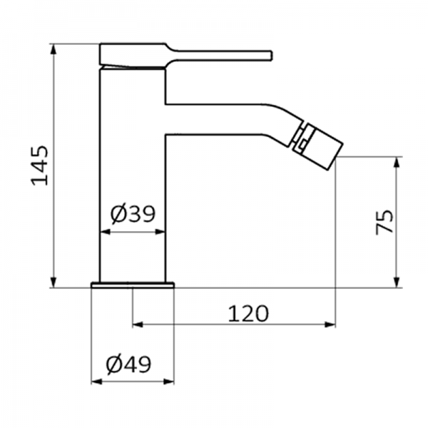 47710470 PREMIUM Chrome Мужской Биде Смеситель Хром GRB MIXERS Time - Вид №1
